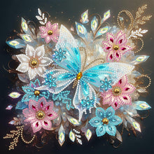 Load image into Gallery viewer, Diamond Painting - Partial Special Shaped - flowers butterflies (30*30CM)