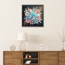 Load image into Gallery viewer, Diamond Painting - Partial Special Shaped - flowers butterflies (30*30CM)