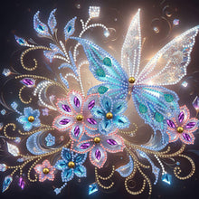 Load image into Gallery viewer, Diamond Painting - Partial Special Shaped - flowers butterflies (30*30CM)