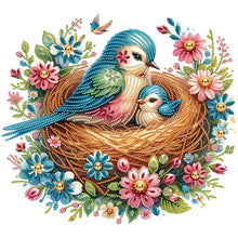 Load image into Gallery viewer, Diamond Painting - Partial Special Shaped - Mother bird and baby bird (40*40CM)