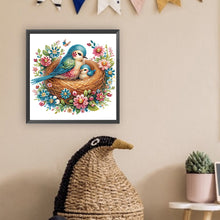Load image into Gallery viewer, Diamond Painting - Partial Special Shaped - Mother bird and baby bird (40*40CM)