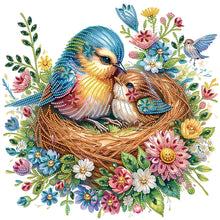 Load image into Gallery viewer, Diamond Painting - Partial Special Shaped - Mother bird and baby bird (40*40CM)