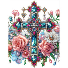 Load image into Gallery viewer, Diamond Painting - Partial Special Shaped - ornate cross (30*40CM)