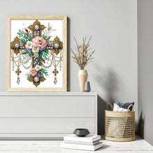 Load image into Gallery viewer, Diamond Painting - Partial Special Shaped - ornate cross (30*40CM)