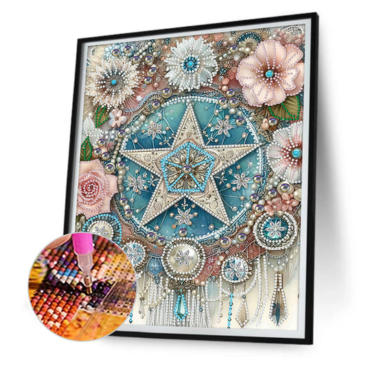 Diamond Painting - Partial Special Shaped - Gorgeous five-pointed star (30*40CM)