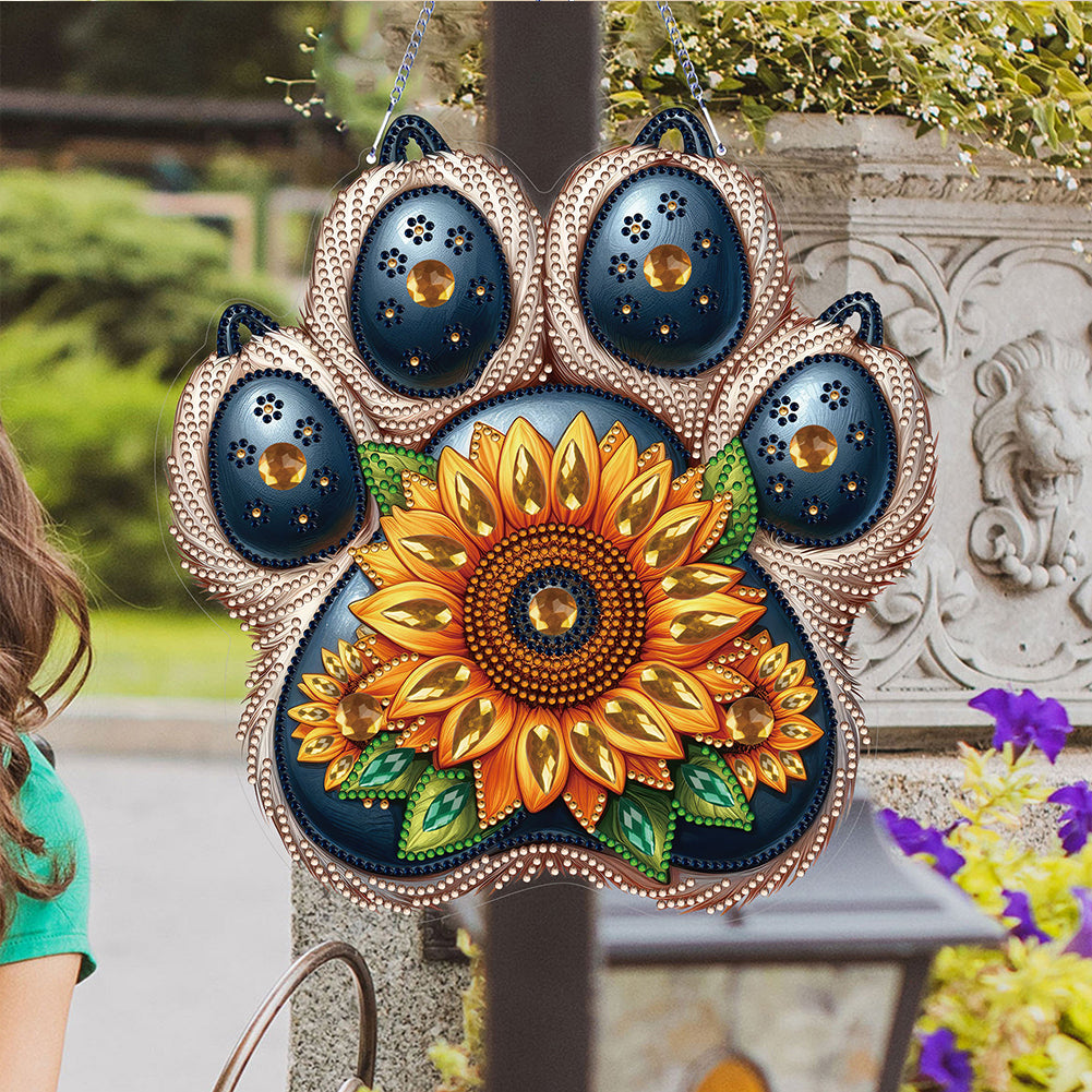Acrylic Diamond Painting Hanging Pendant Sunflower Diamond Painting Home Decor