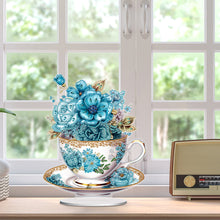 Load image into Gallery viewer, Acrylic Special Shaped Flower Cup Table Top Diamond Painting Ornament Kits Decor