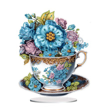 Load image into Gallery viewer, Acrylic Special Shaped Flower Cup Table Top Diamond Painting Ornament Kits Decor