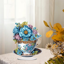 Load image into Gallery viewer, Acrylic Special Shaped Flower Cup Table Top Diamond Painting Ornament Kits Decor
