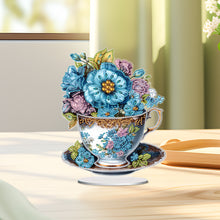 Load image into Gallery viewer, Acrylic Special Shaped Flower Cup Table Top Diamond Painting Ornament Kits Decor
