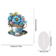 Load image into Gallery viewer, Acrylic Special Shaped Flower Cup Table Top Diamond Painting Ornament Kits Decor