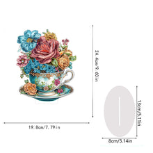 Load image into Gallery viewer, Acrylic Special Shaped Flower Cup Table Top Diamond Painting Ornament Kits Decor