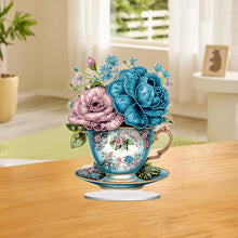 Load image into Gallery viewer, Acrylic Special Shaped Flower Cup Table Top Diamond Painting Ornament Kits Decor