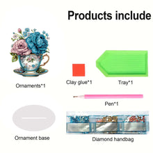 Load image into Gallery viewer, Acrylic Special Shaped Flower Cup Table Top Diamond Painting Ornament Kits Decor