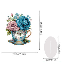 Load image into Gallery viewer, Acrylic Special Shaped Flower Cup Table Top Diamond Painting Ornament Kits Decor