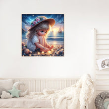 Load image into Gallery viewer, Diamond Painting - Full Round - little girl on the beach (30*30CM)