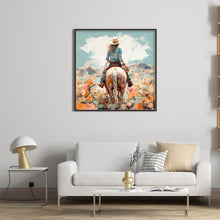 Load image into Gallery viewer, Diamond Painting - Full Round - Cowboy back girl (40*40CM)