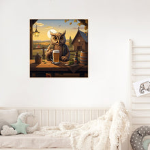 Load image into Gallery viewer, Diamond Painting - Full Round - Owl drinking beer (30*30CM)
