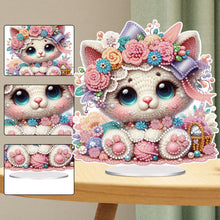 Load image into Gallery viewer, Acrylic Special Shaped Kitten 5D DIY Diamond Art Tabletop Decorations for Adults