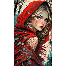 Load image into Gallery viewer, AB Diamond Painting - Full Round - red hooded girl (40*70CM)