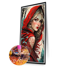 Load image into Gallery viewer, AB Diamond Painting - Full Round - red hooded girl (40*70CM)
