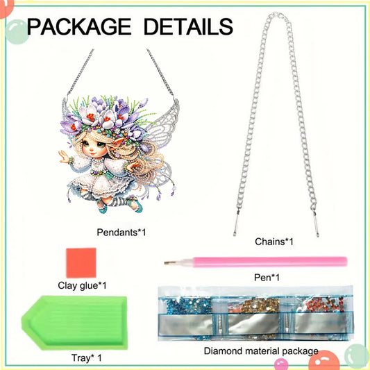 Spring Fairy Diamond Painting Hanging Pendant Home Windows Decor (Crocus)