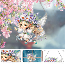 Load image into Gallery viewer, Spring Fairy Diamond Painting Hanging Pendant Home Windows Decor (Crocus)