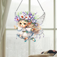 Load image into Gallery viewer, Spring Fairy Diamond Painting Hanging Pendant Home Windows Decor (Crocus)