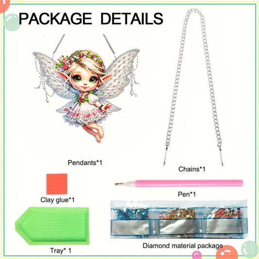 Spring Fairy Diamond Painting Hanging Pendant Home Windows Decor (Tulip)