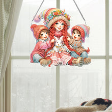 Load image into Gallery viewer, Mothers Day Gift Diamond Painting Hanging Pendant Home Windows Decor (Rabbit)