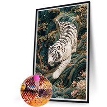 Load image into Gallery viewer, Diamond Painting - Full Round - Embroidery style white tiger (40*60CM)