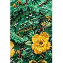 Load image into Gallery viewer, Diamond Painting - Full Round - Embroidery style green snake (40*60CM)