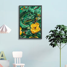 Load image into Gallery viewer, Diamond Painting - Full Round - Embroidery style green snake (40*60CM)
