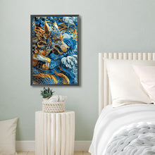 Load image into Gallery viewer, Diamond Painting - Full Round - Embroidery style blue wolf (40*60CM)