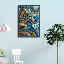 Load image into Gallery viewer, Diamond Painting - Full Round - Embroidery style blue wolf (40*60CM)