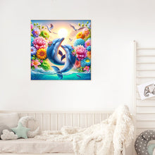 Load image into Gallery viewer, Diamond Painting - Full Round - Dolphins embracing (30*30CM)