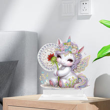 Load image into Gallery viewer, Acrylic Unicorn Table Top Diamond Painting Ornament Kit Bedroom Table Decoration