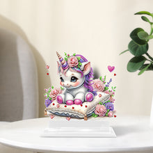 Load image into Gallery viewer, Acrylic Unicorn Table Top Diamond Painting Ornament Kit Bedroom Table Decoration