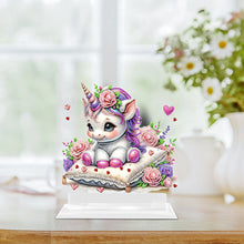 Load image into Gallery viewer, Acrylic Unicorn Table Top Diamond Painting Ornament Kit Bedroom Table Decoration