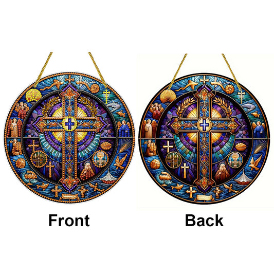 Double Sided Cross Hanging Diamond Art Kits Diamond Painting Hanging Decorations