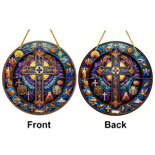 Load image into Gallery viewer, Double Sided Cross Hanging Diamond Art Kits Diamond Painting Hanging Decorations