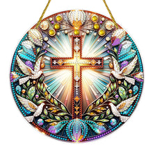 Load image into Gallery viewer, Double Sided Cross Hanging Diamond Art Kits Diamond Painting Hanging Decorations