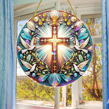 Load image into Gallery viewer, Double Sided Cross Hanging Diamond Art Kits Diamond Painting Hanging Decorations