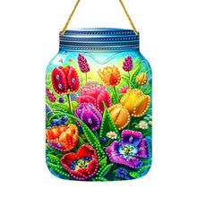 Load image into Gallery viewer, Double Sided Special Shaped Flower In Bottle Hanging Diamond Art Kits Home Decor