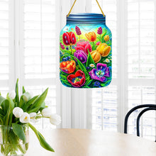 Load image into Gallery viewer, Double Sided Special Shaped Flower In Bottle Hanging Diamond Art Kits Home Decor
