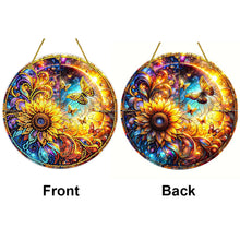 Load image into Gallery viewer, Double Sided Special Shaped Glitter Sunflower 5D DIY Diamond Art Hanging Decor