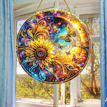 Load image into Gallery viewer, Double Sided Special Shaped Glitter Sunflower 5D DIY Diamond Art Hanging Decor