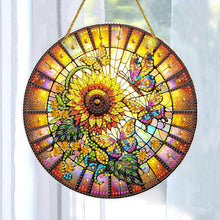 Load image into Gallery viewer, Double Sided Special Shaped Glitter Sunflower 5D DIY Diamond Art Hanging Decor