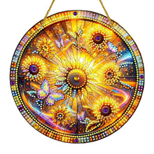 Load image into Gallery viewer, Double Sided Special Shaped Glitter Sunflower 5D DIY Diamond Art Hanging Decor