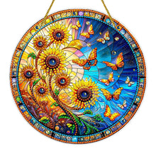 Load image into Gallery viewer, Double Sided Special Shaped Glitter Sunflower 5D DIY Diamond Art Hanging Decor